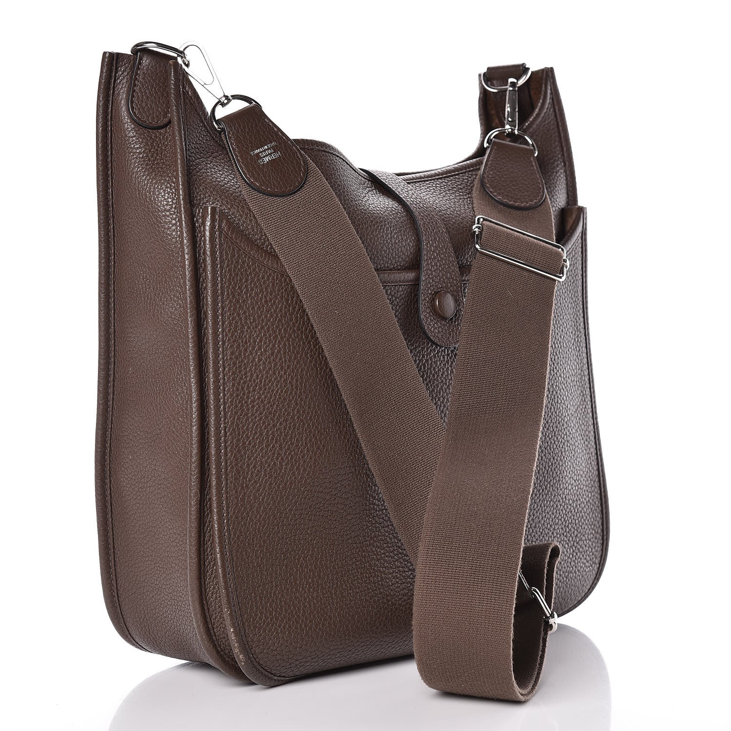 Hermes Taurillon Clemence Evelyne III GM Chocolate 3 of 11