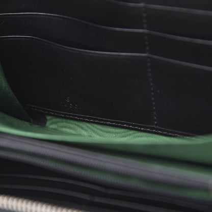 Gucci Calfskin G Rhombus Quilted Zip Around Wallet Black 6 of 7