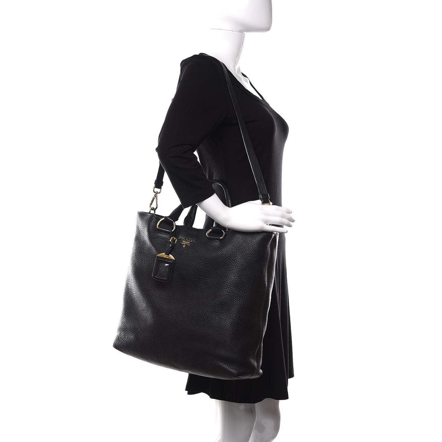Vitello Daino Tote Black