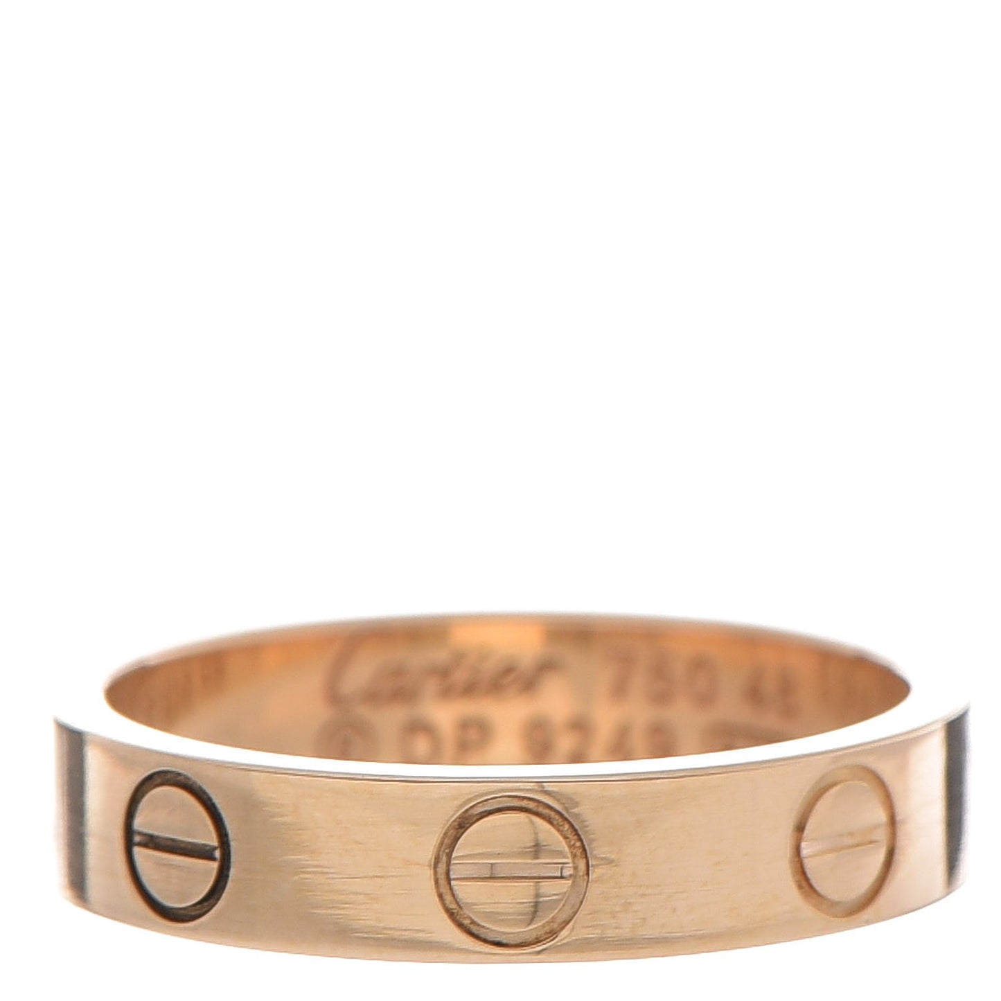 18K Yellow Gold 3.5mm LOVE Wedding Band Ring 48 4.5