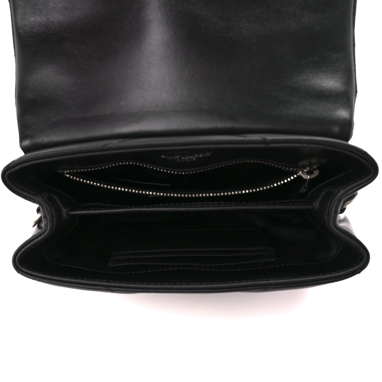 Calfskin Y Quilted Monogram Toy Loulou Crossbody Bag Black