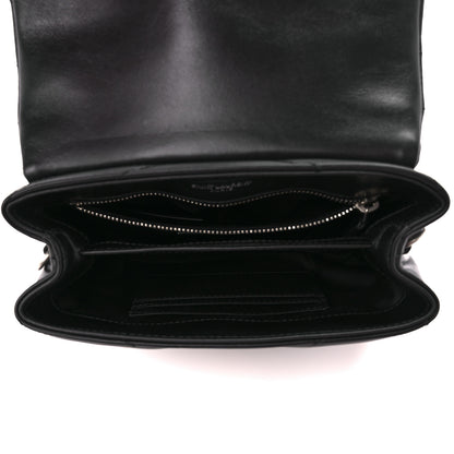 Saint Laurent Calfskin Y Quilted Monogram Toy Loulou Crossbody Bag Black 6 of 12