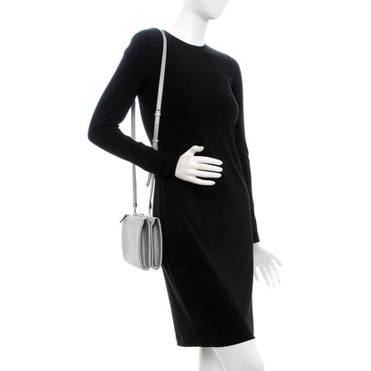 MCM Grained Calfskin Milla Double Crossbody Bag Spike Silver 2 of 15
