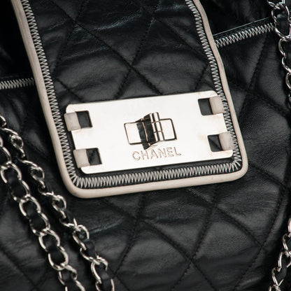 Chanel Lambskin Quilted East West Large Tote Black 6 of 8