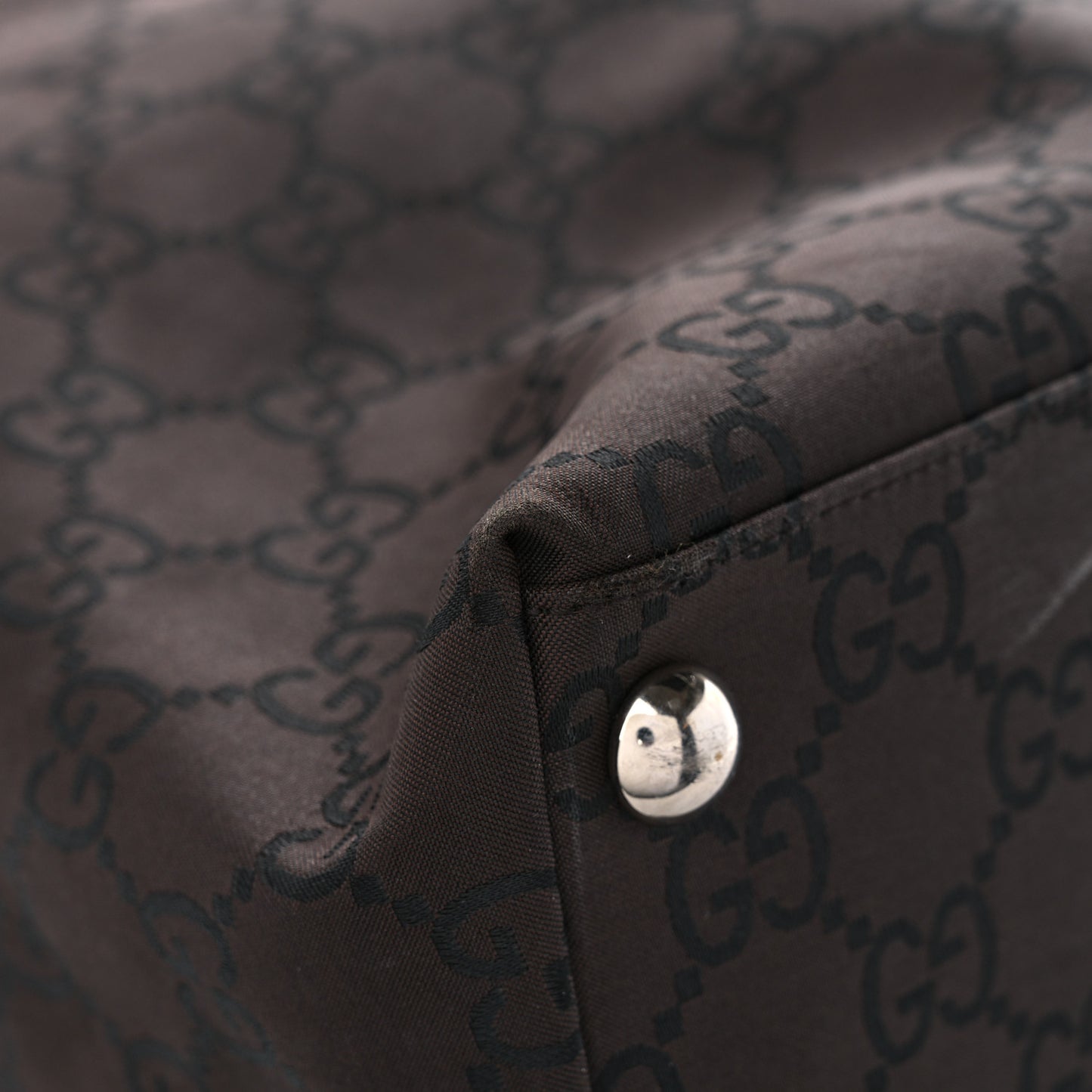 Nylon Monogram Extra Large Hobo Dark Brown