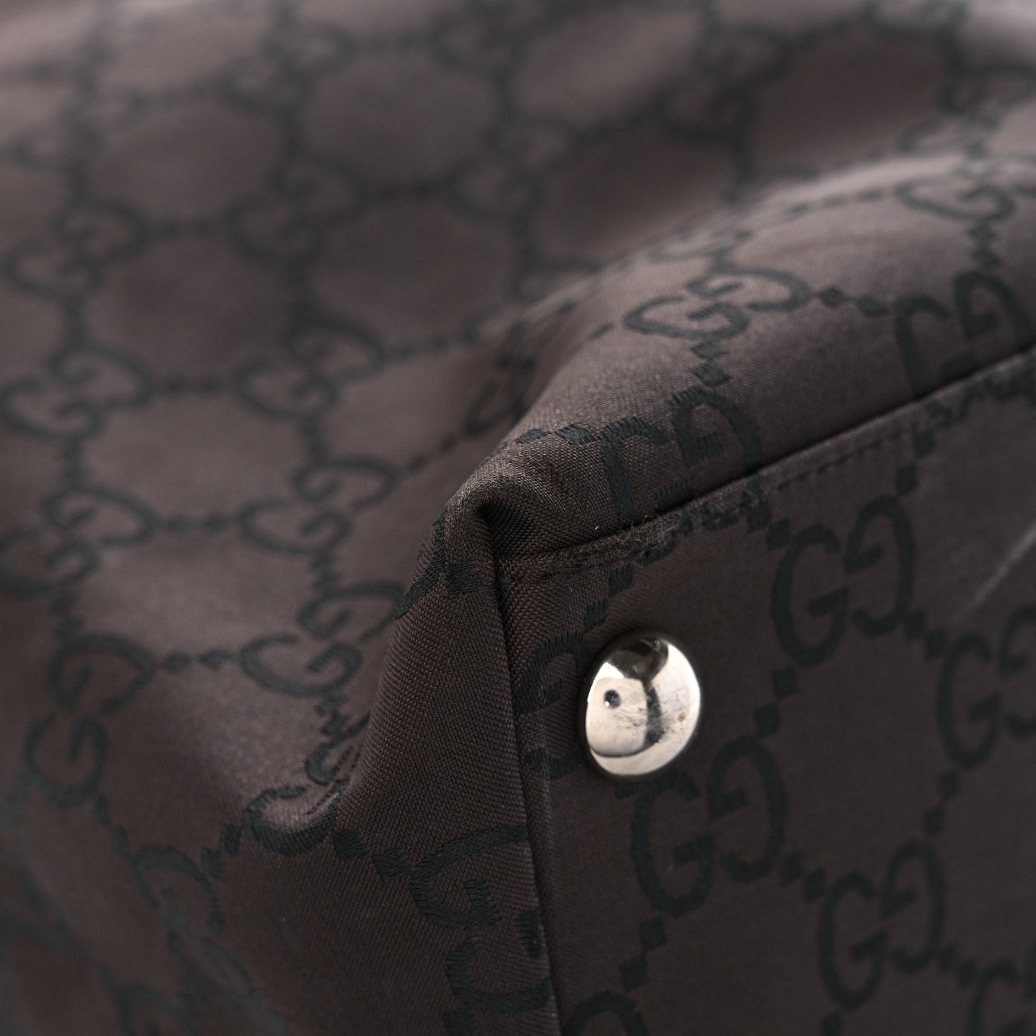 Gucci Nylon Monogram Extra Large Hobo Dark Brown 10 of 16