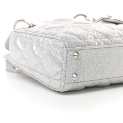 Christian Dior Metallic Nubuck Cannage Nano Lady Dior Silver 7 of 9