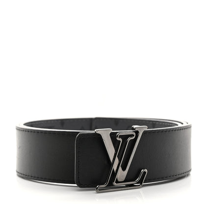 Louis Vuitton Monogram Eclipse Taigarama 40mm LV Initiales Reversible Belt 95 38 Black 2 of 6
