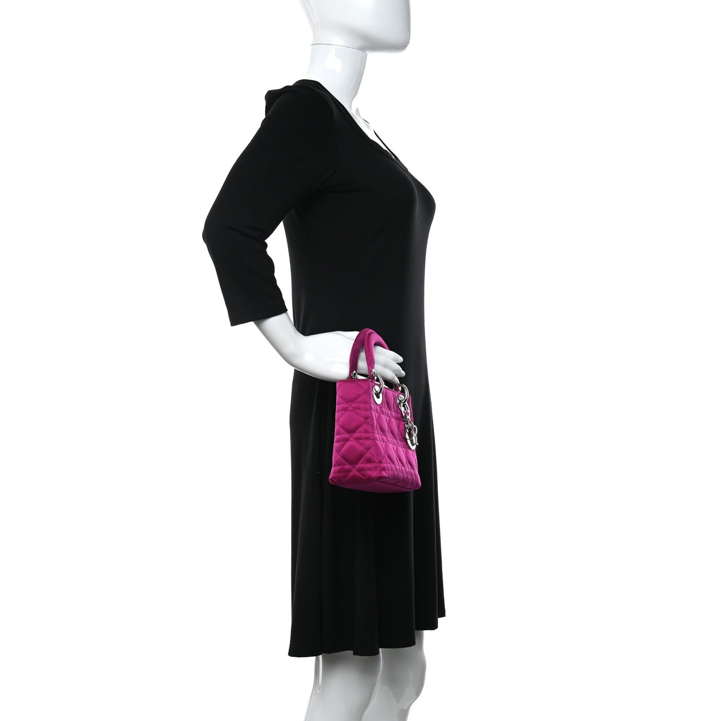 Satin Cannage Mini Lady Dior Pink