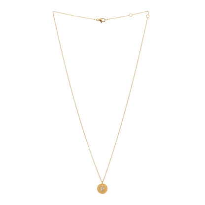 David Yurman 18K Yellow Gold Diamond Initial P Charm Necklace 2 of 3