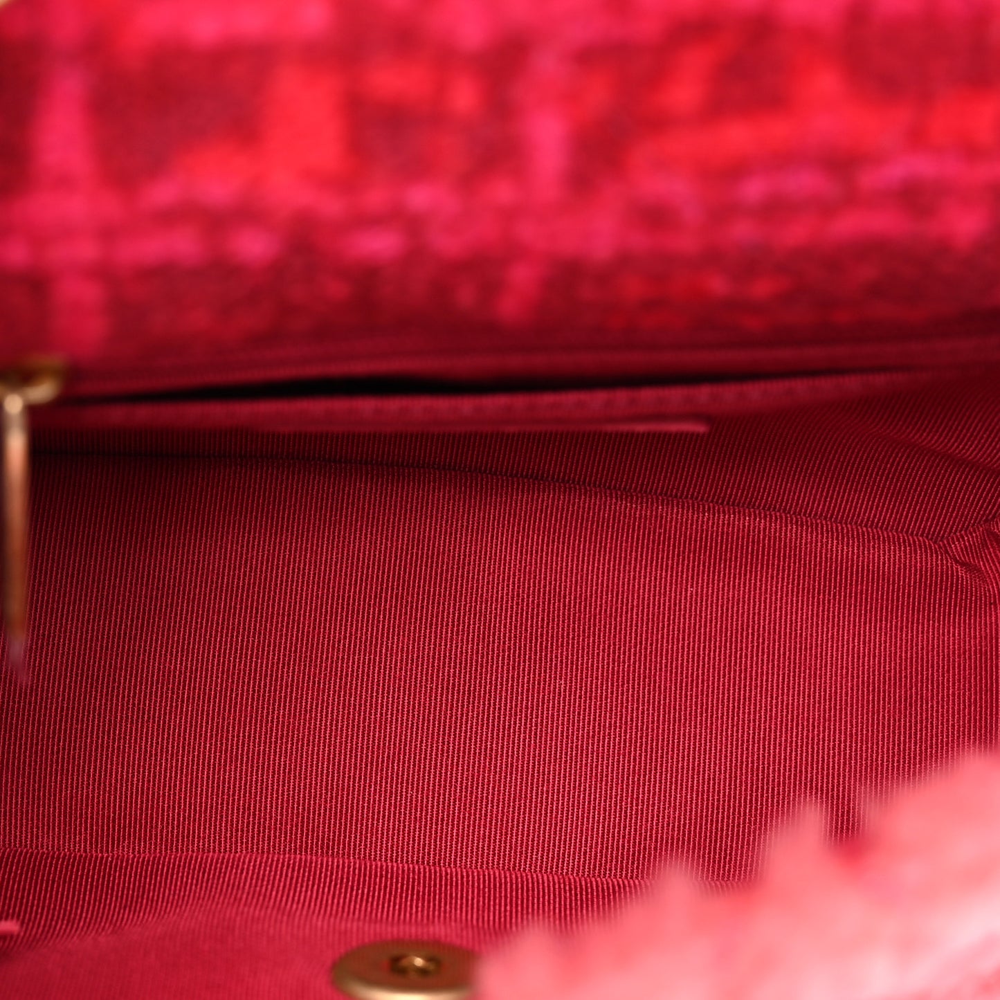 Shearling Tweed Quilted Mini Square Flap Bag Pink