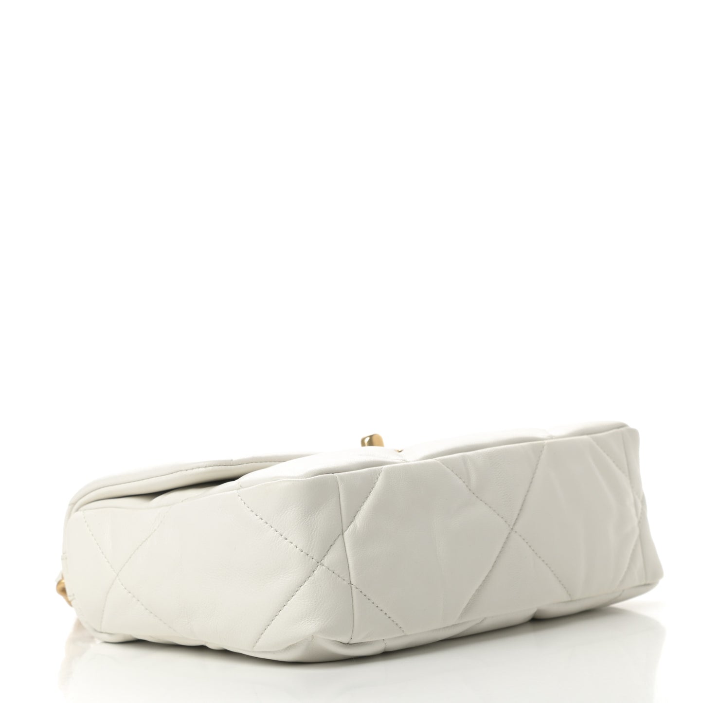 Lambskin Quilted Medium Chanel 19 Flap White