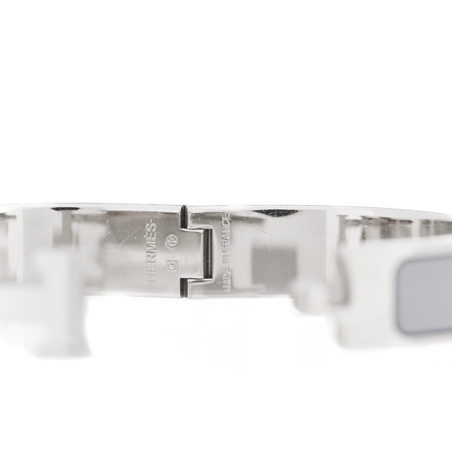 Enamel Narrow Clic Clac H Bracelet PM Bleu Lin