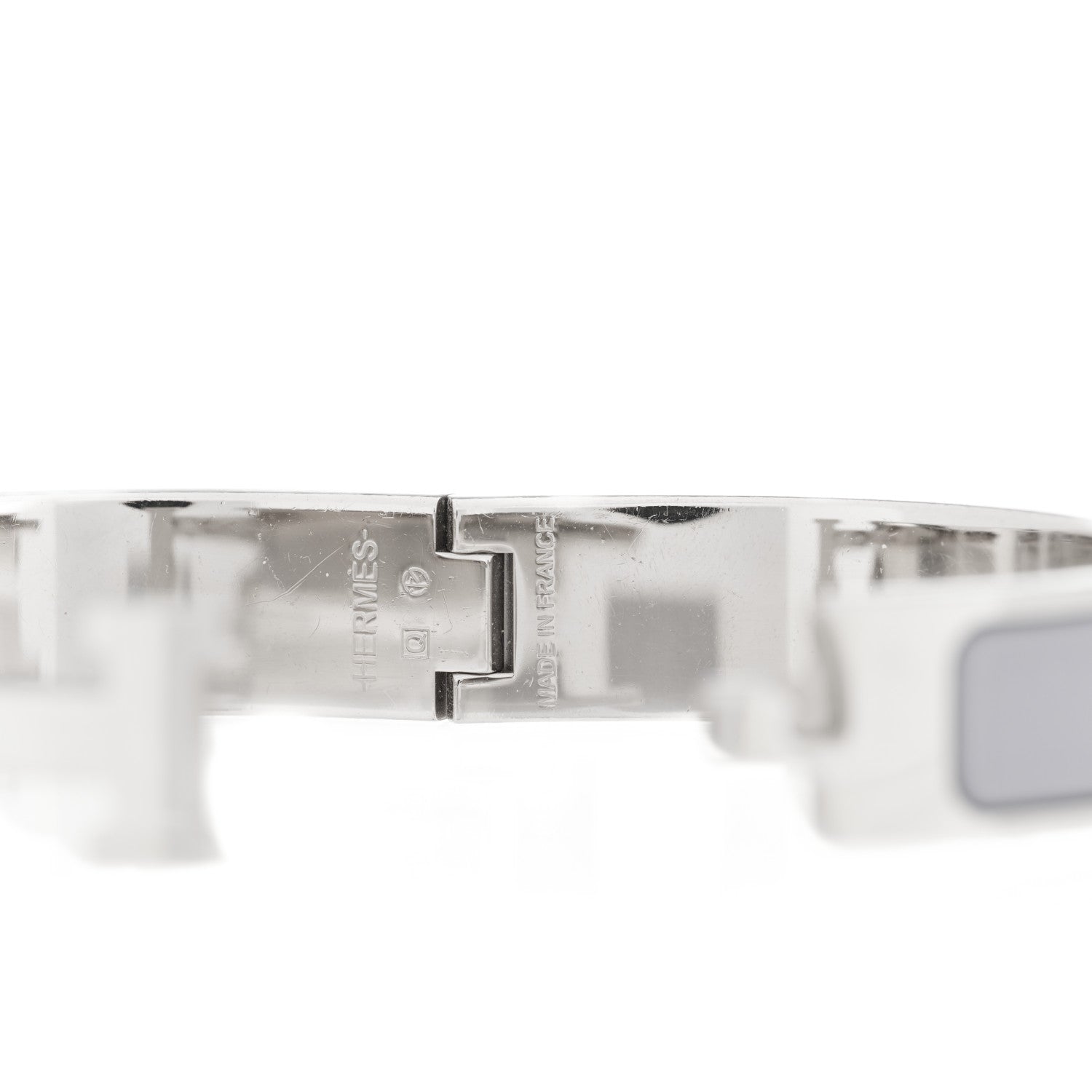 Hermes Enamel Narrow Clic Clac H Bracelet PM Bleu Lin 3 of 4