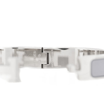 Hermes Enamel Narrow Clic Clac H Bracelet PM Bleu Lin 3 of 4