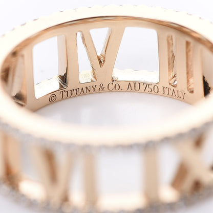 Tiffany 18K Rose Gold Diamond Atlas Open Pave Ring 51 5.75 4 of 5