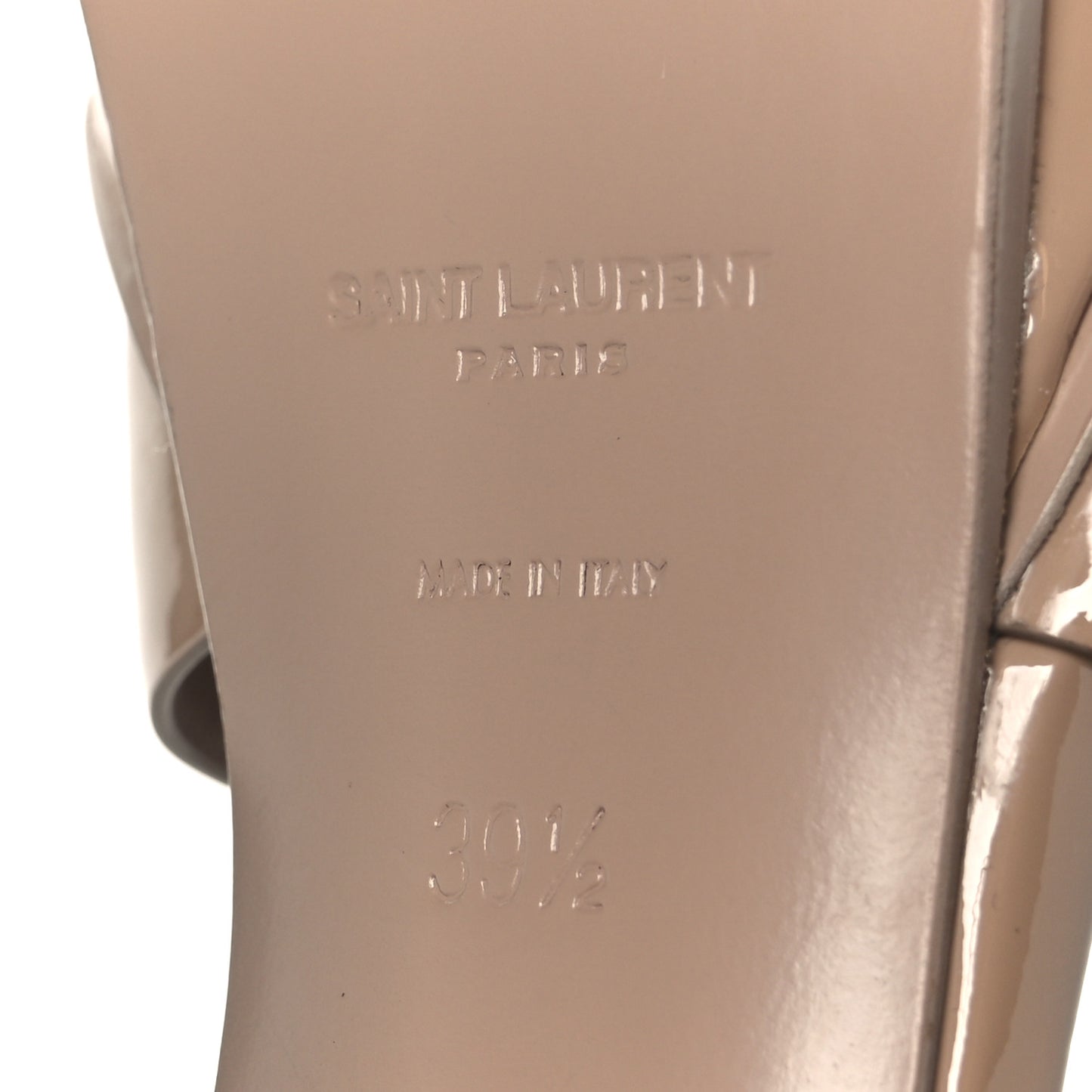 Vitello Vernice Tribute 105 Platform Sandals 39.5 Nude