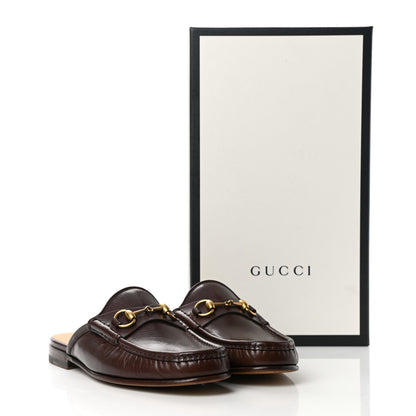 Gucci Calfskin Mens Princetown Slippers 7.5 Fondente Brown 9 of 9