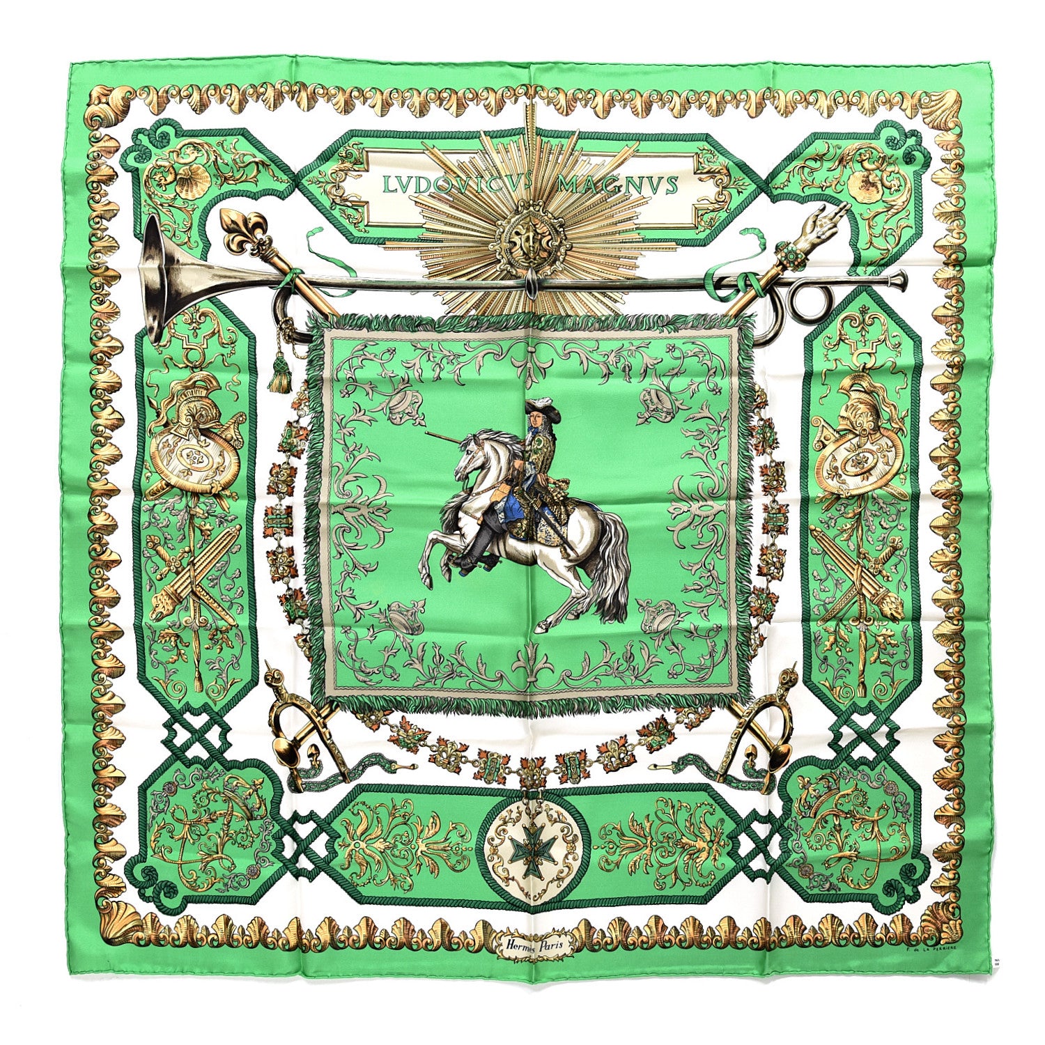 Hermes Silk Ludovicus Magnus Scarf 90 1 of 6