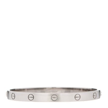 Cartier 18K White Gold LOVE Bracelet 19 1 of 5