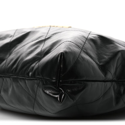 Chanel Shiny Calfskin Quilted Chanel 22 Black White 11 of 12