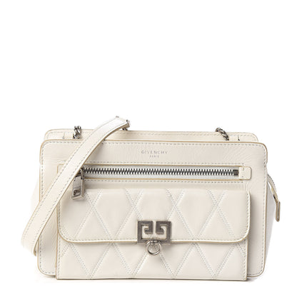 Givenchy Goatskin Diamond Quilted Pocket Crossbody White 1 of 10