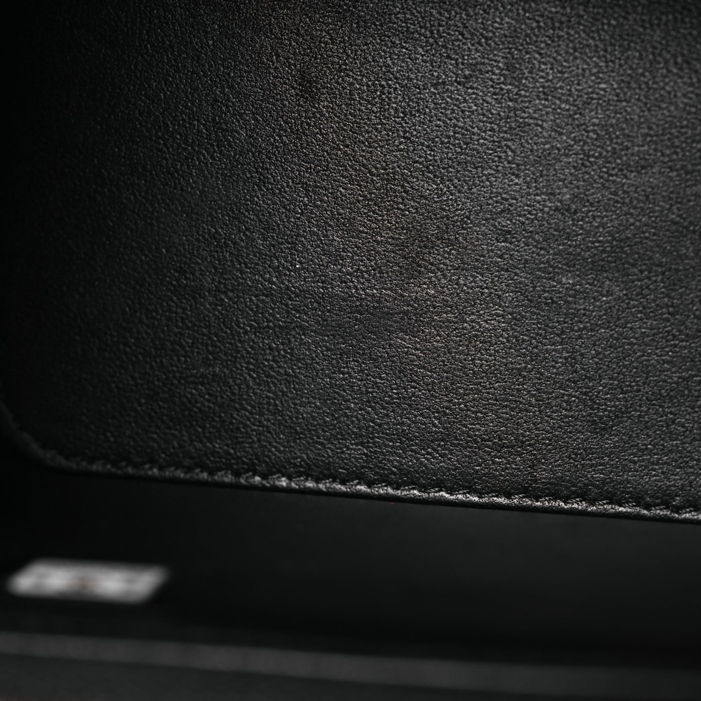 Lambskin Quilted Small Pillow Crush Vanity Case With Chain Black