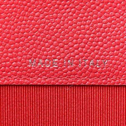 Chanel Caviar Chevron Quilted Flap Card Holder Red 6 of 11