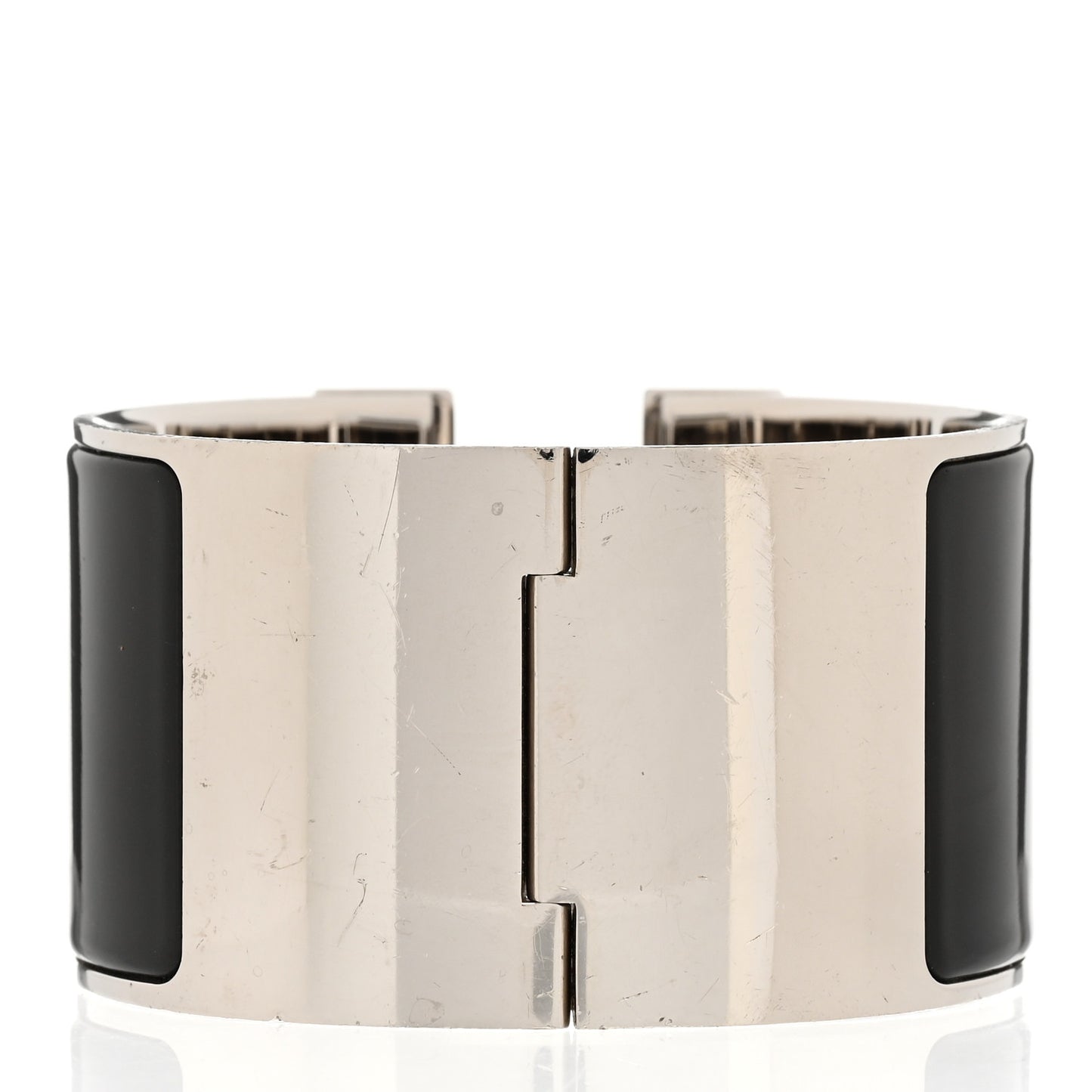 Enamel Extra Wide Clic Clac H Bracelet GM Black