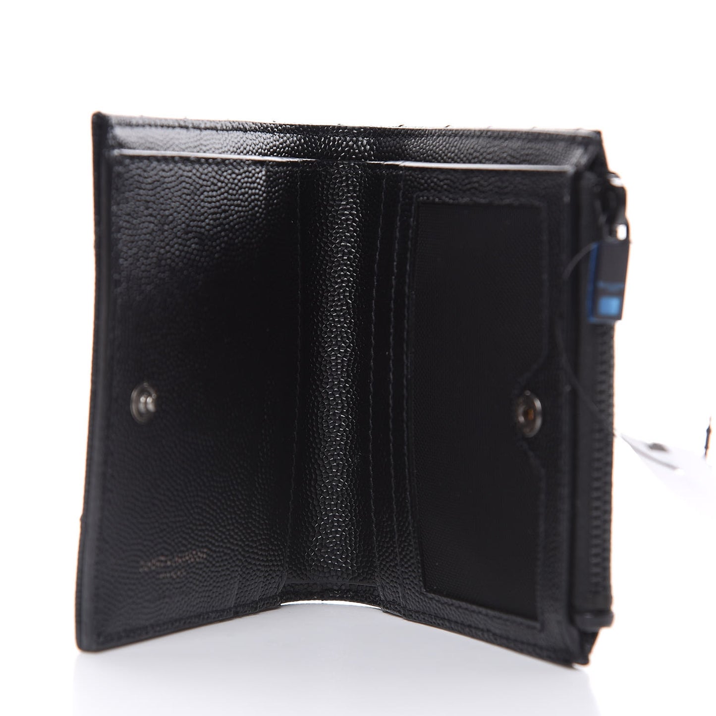 Grain De Poudre Matelasse Chevron Monogram Zipped Card Case Black