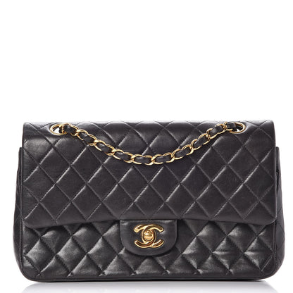 Chanel Lambskin Quilted Medium Double Flap Black 1 of 8