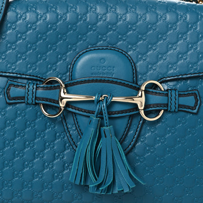 Gucci Soft Microguccissima Medium Emily Chain Shoulder Bag Deep Cobalt 7 of 10