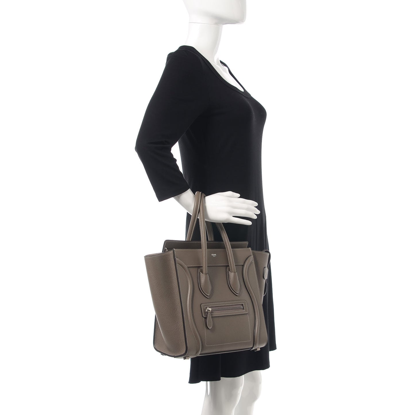 Drummed Calfskin Micro Luggage Souris