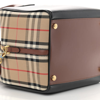 Burberry Smooth Calfskin Small Cube Bowling Bag Black 8 of 9