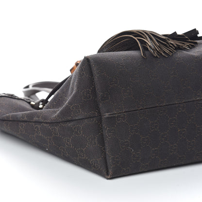 Gucci Monogram Peggy Braided Tote Black 7 of 8