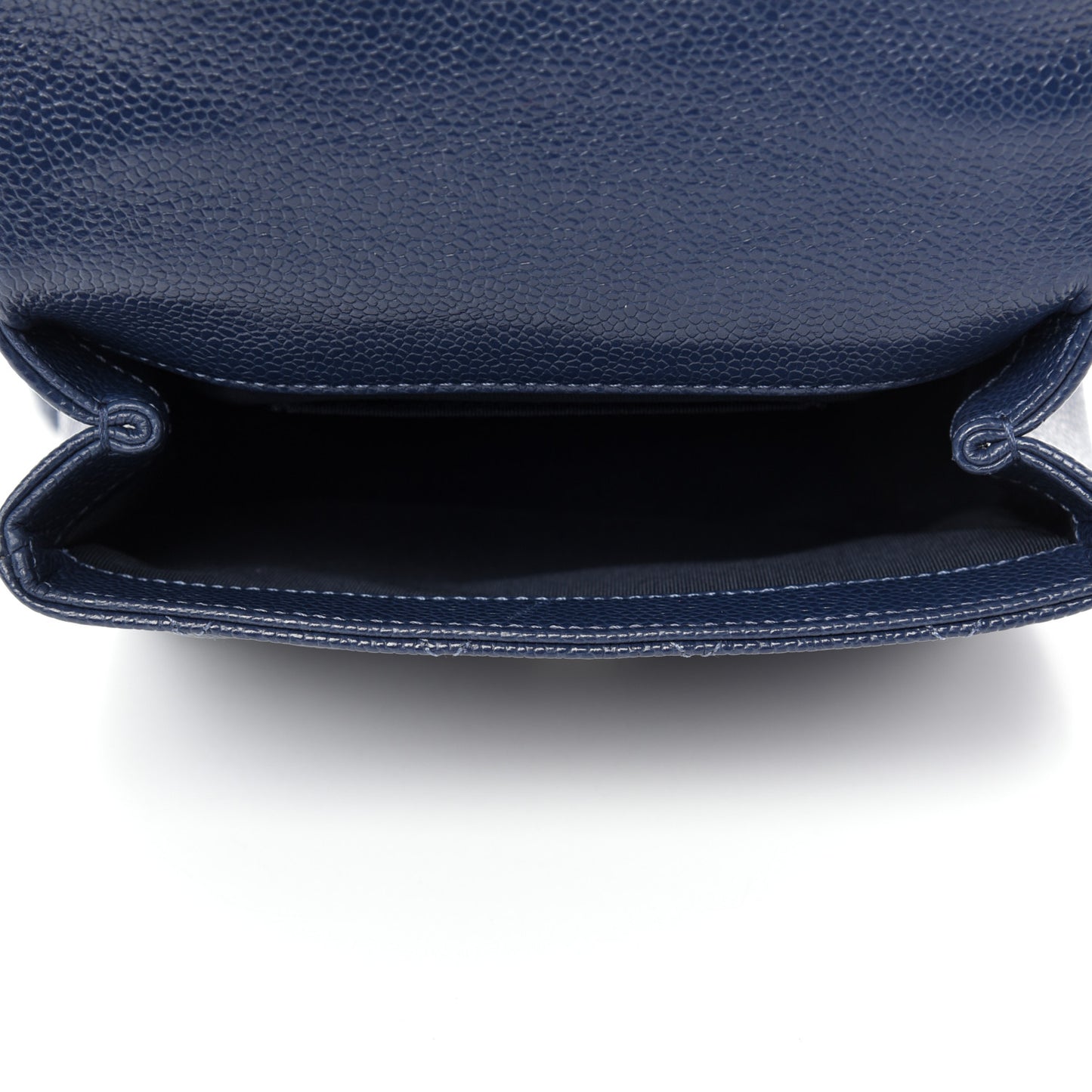 Caviar Quilted Incognito Mini Square Flap Dark Blue
