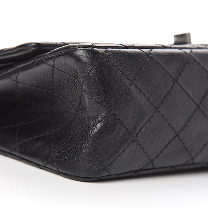 Chanel Calfskin Quilted Spoon Charms Brasserie 2.55 Reissue 225 Flap Black 11 of 13