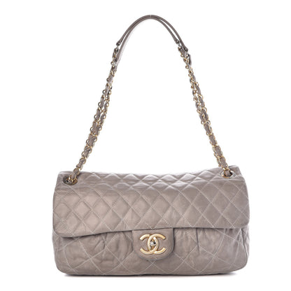 Chanel Iridescent Calfskin Large Chic Quilt Flap Grey 1 of 16