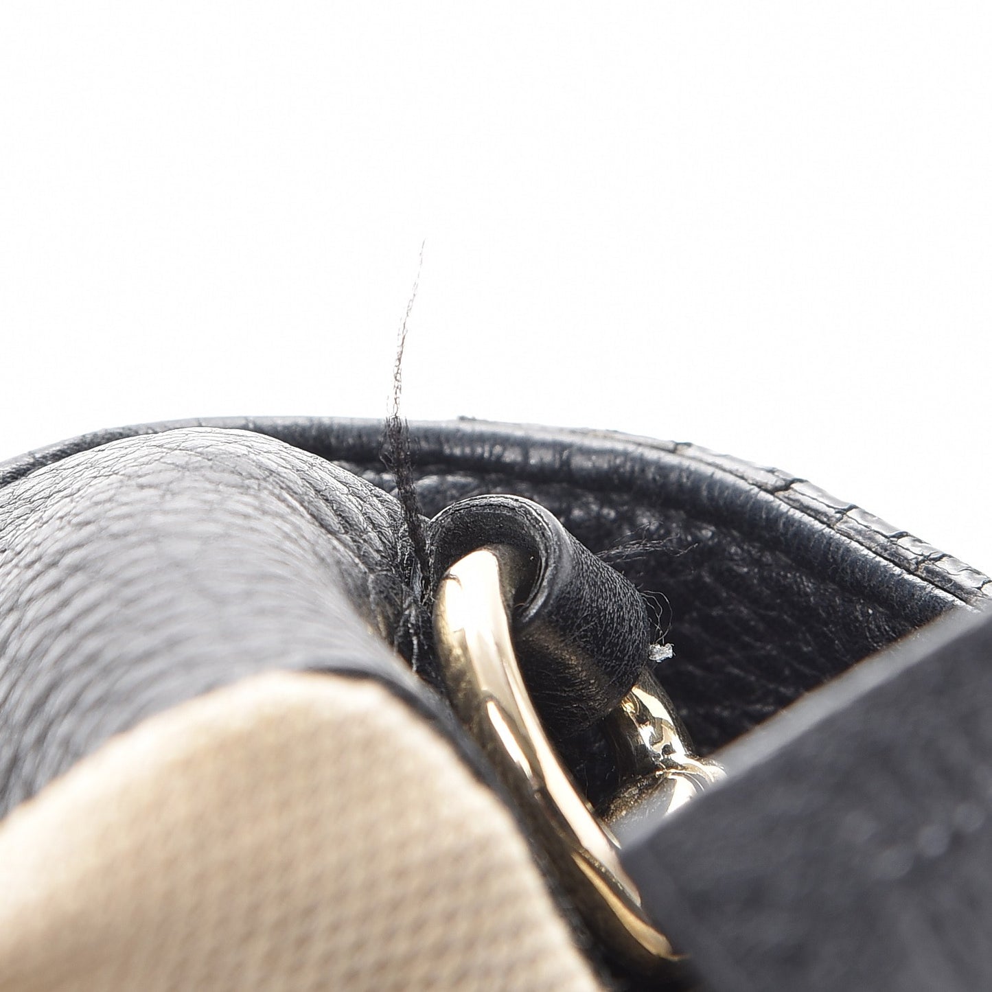 Pebbled Calfskin Medium Soho Chain Shoulder Bag Black