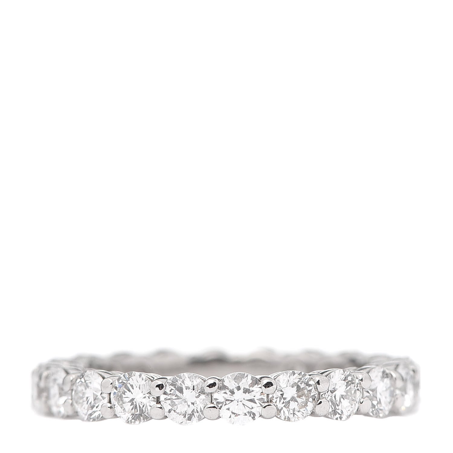 Tiffany Platinum Diamond 3mm Embrace Eternity Band Ring 52 6 3 of 4