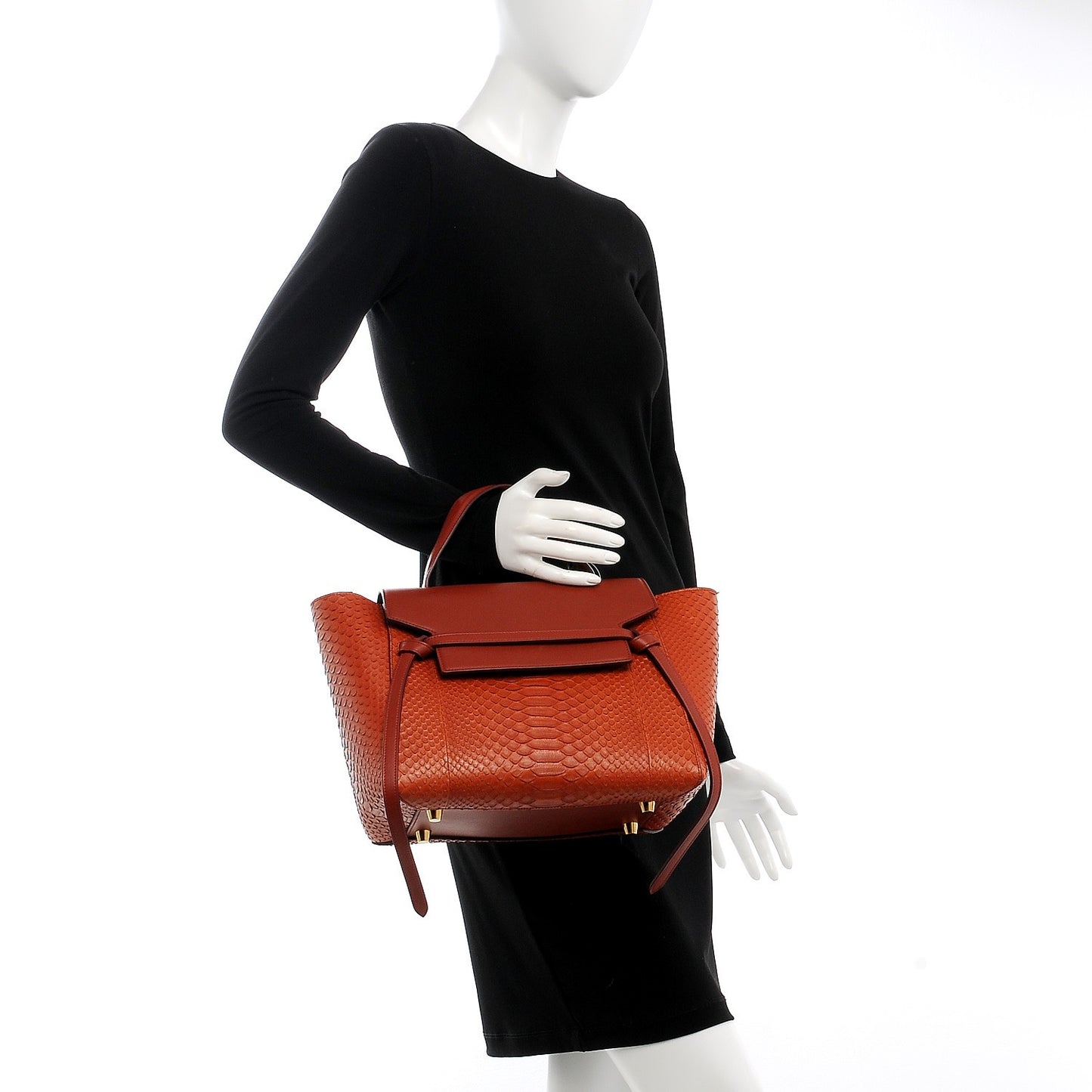 Python Mini Belt Bag Red Ochre