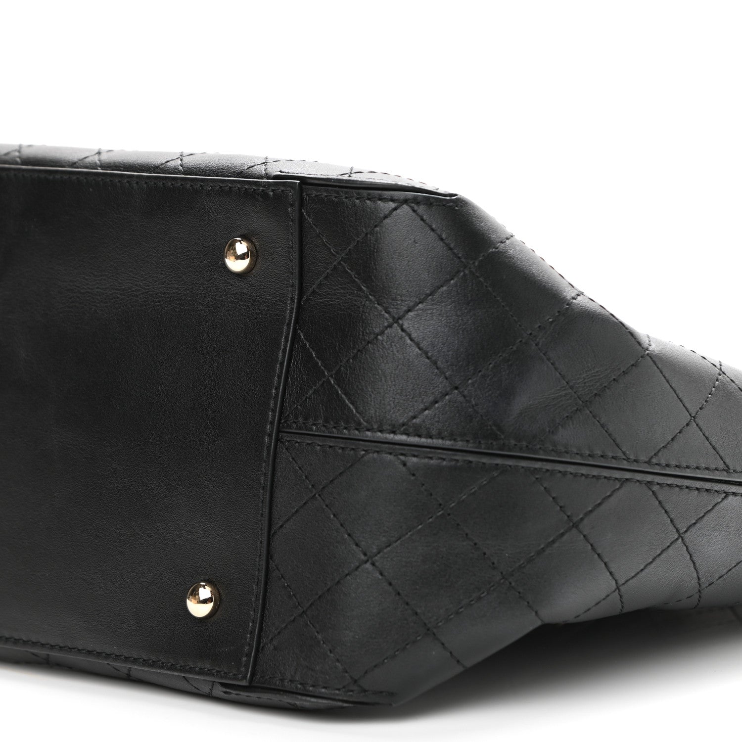 Chanel Calfskin Stitched Shopping Tote Black 10 of 10