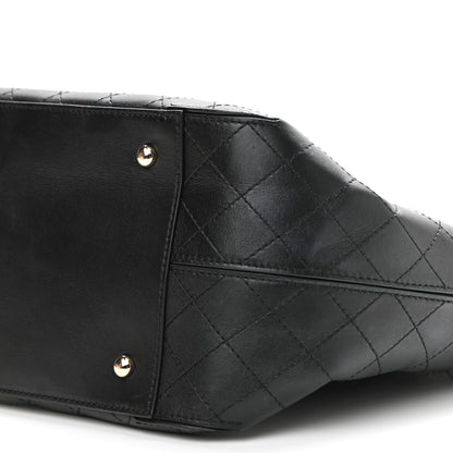 Chanel Calfskin Stitched Shopping Tote Black 10 of 10