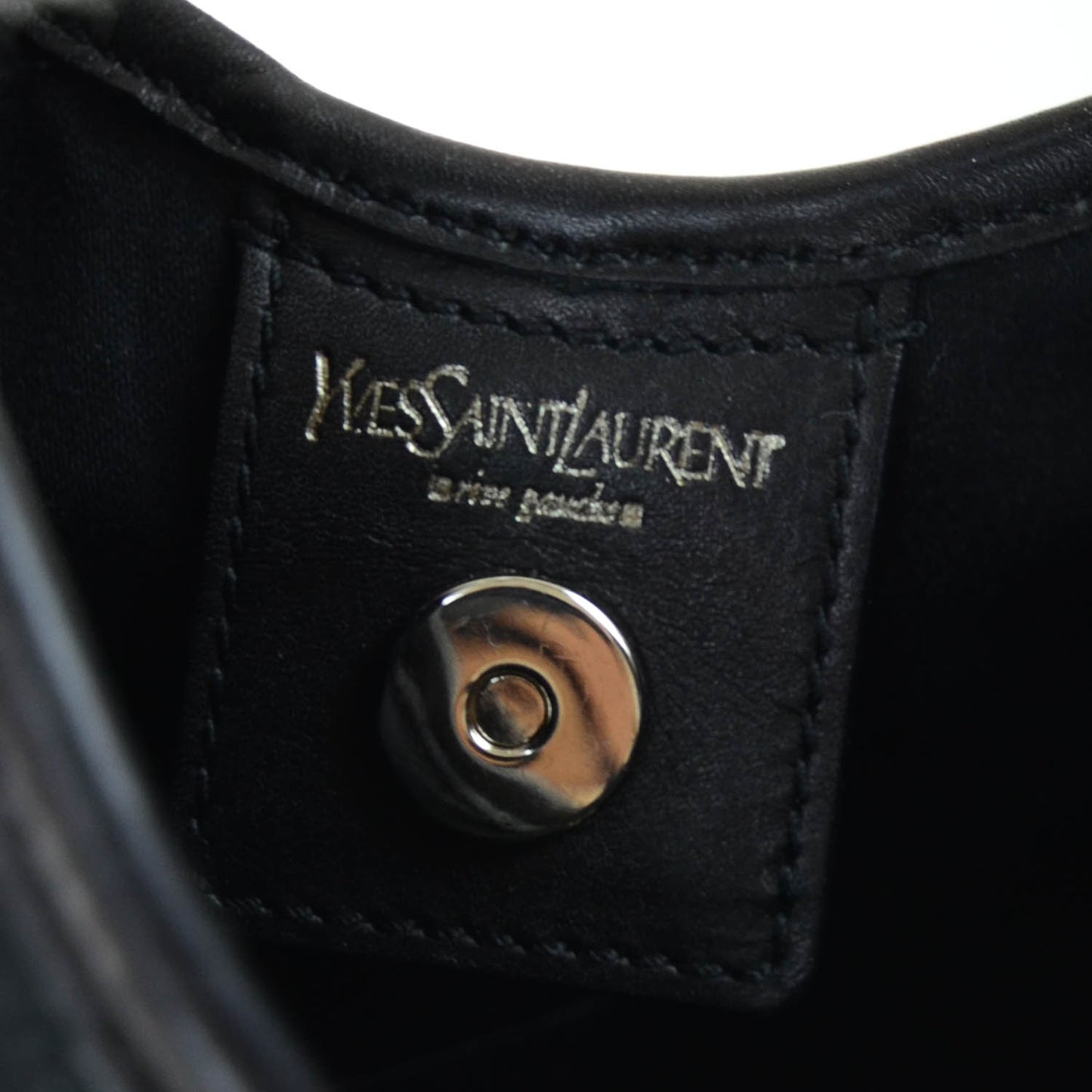 Satin Mombasa Horn Evening Bag Black