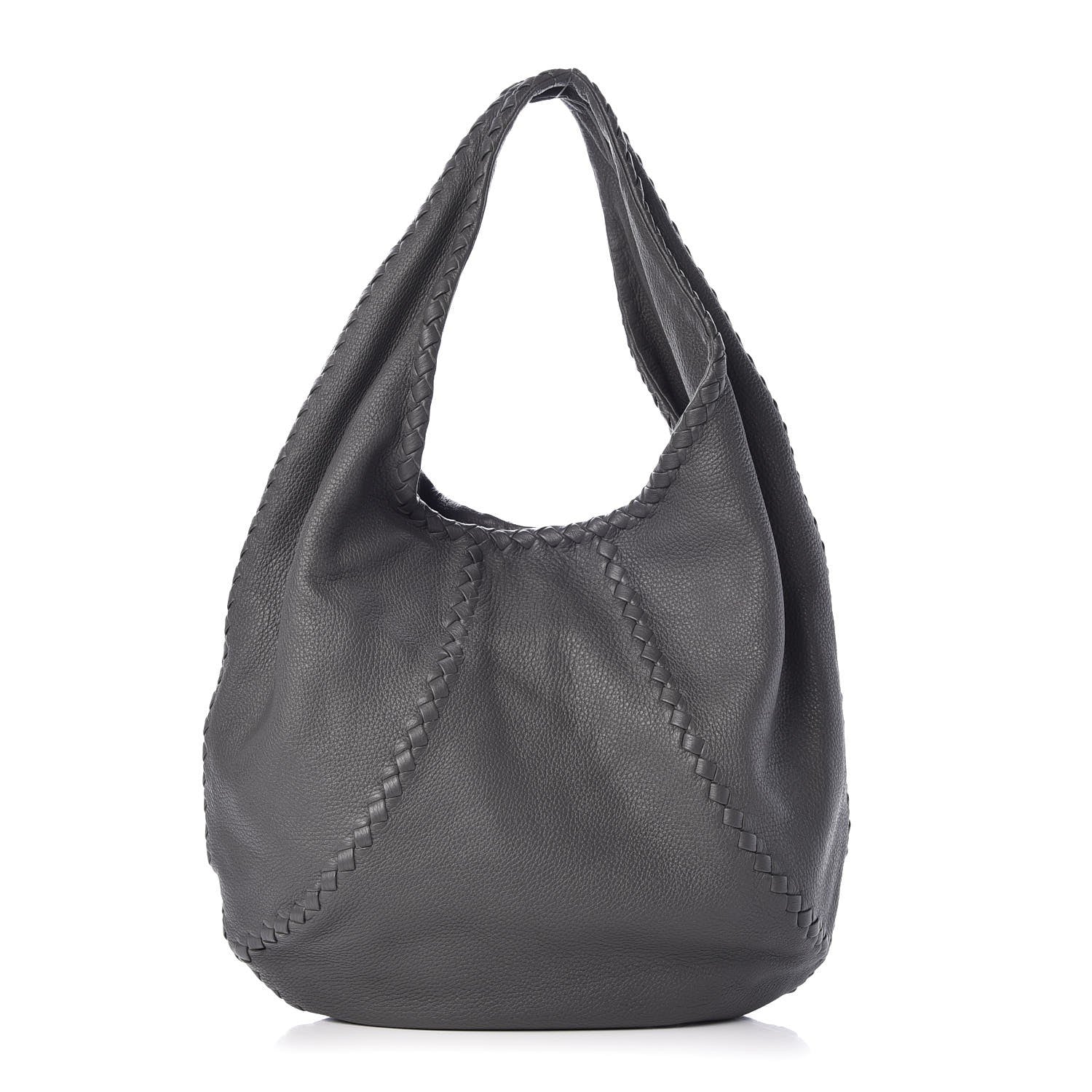Bottega Veneta Cervo Deerskin Large Hobo Light Grey 1 of 8