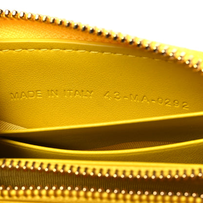 Christian Dior Lambskin Cannage Small Lady Dior Voyageur Coin Purse Yellow 7 of 8