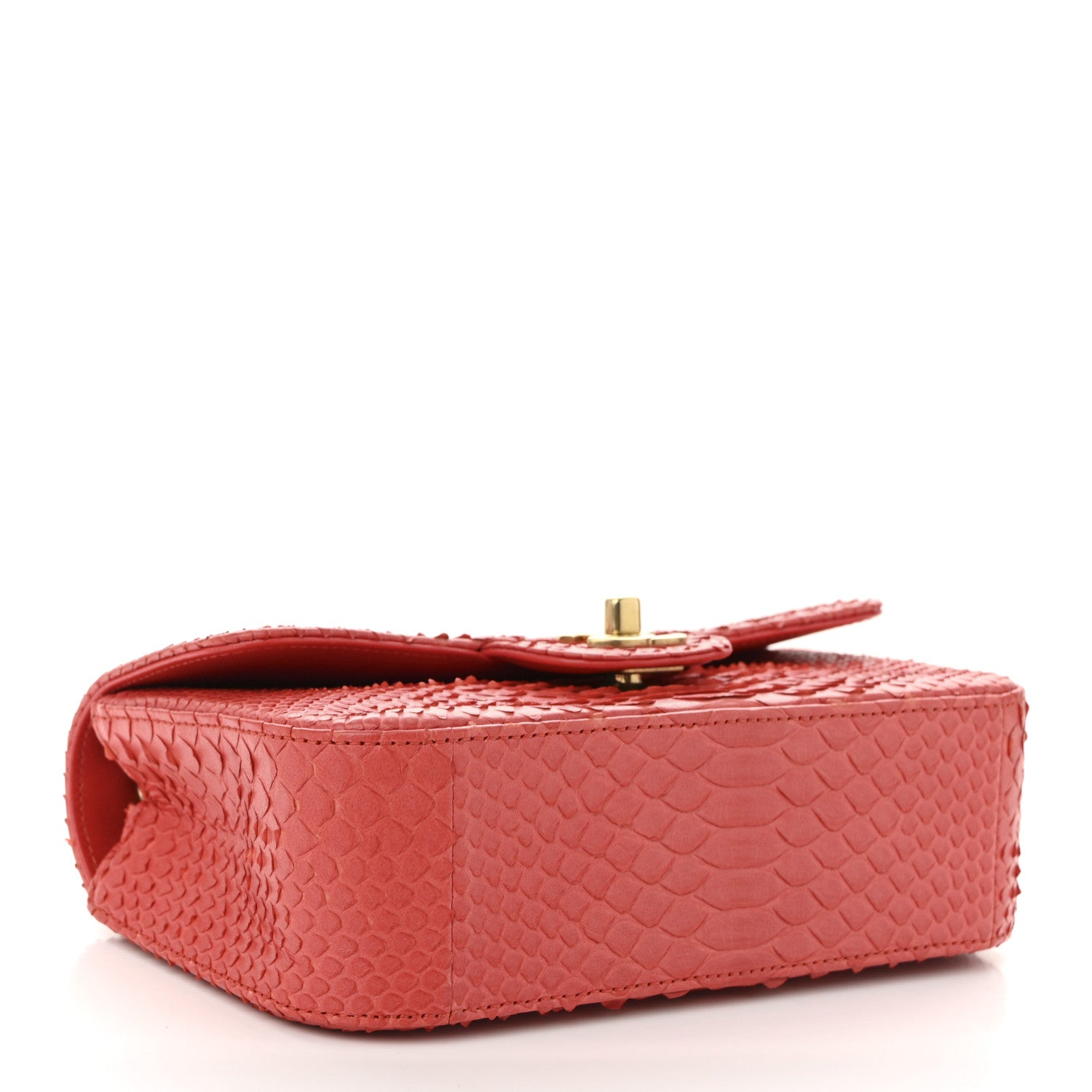 Chanel Snakeskin Mini Rectangular Flap Red 4 of 10