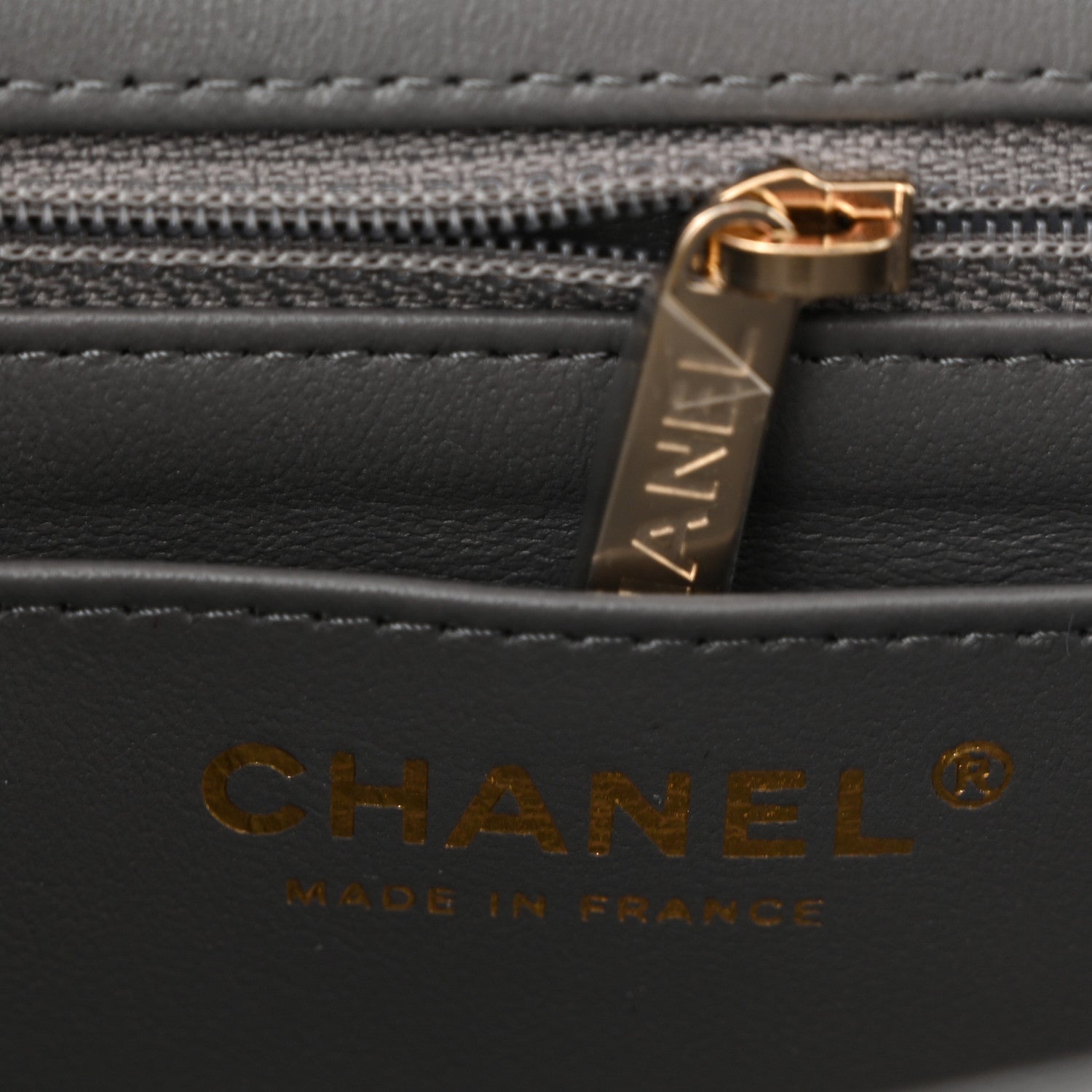 Chanel Lambskin Quilted Mini Rectangular Flap Dark Grey 6 of 12