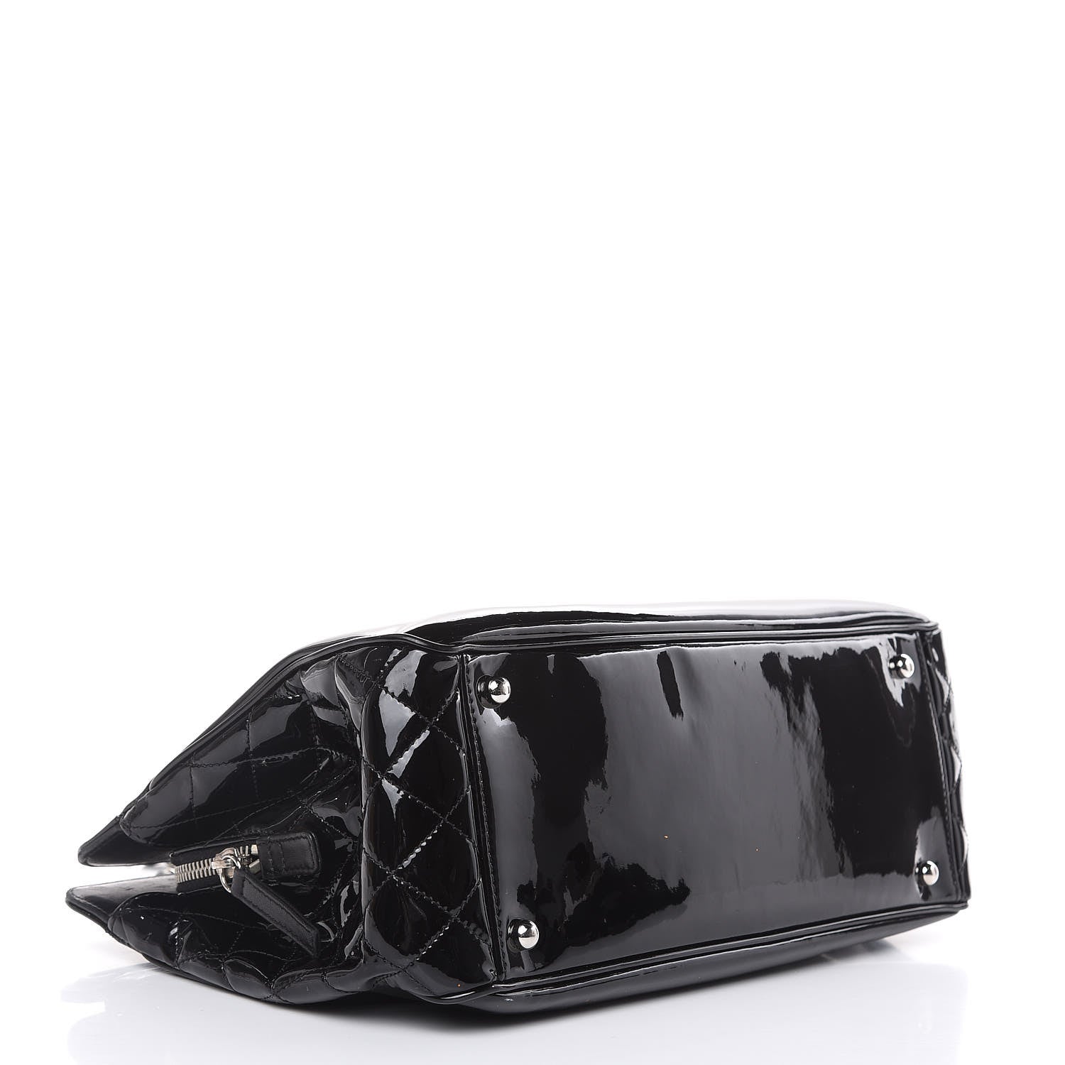 Chanel Vinyl Lipstick Ligne Tote Black 4 of 17