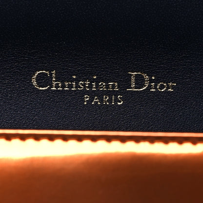 Christian Dior Metallic Patent Micro-Cannage Small Diorama Flap Bag Orange 6 of 14